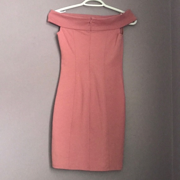 Blush Off the Shoulder Dress - Picture 2 of 4